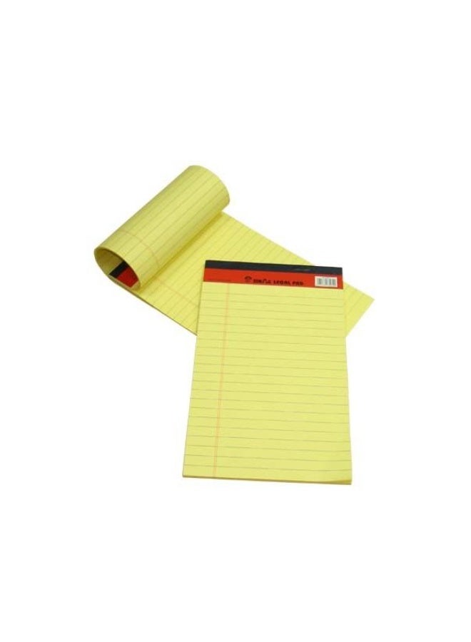 SINARLINE - Yellow Writing Pads - 40 Sheets - A4 Size - Pack of 10